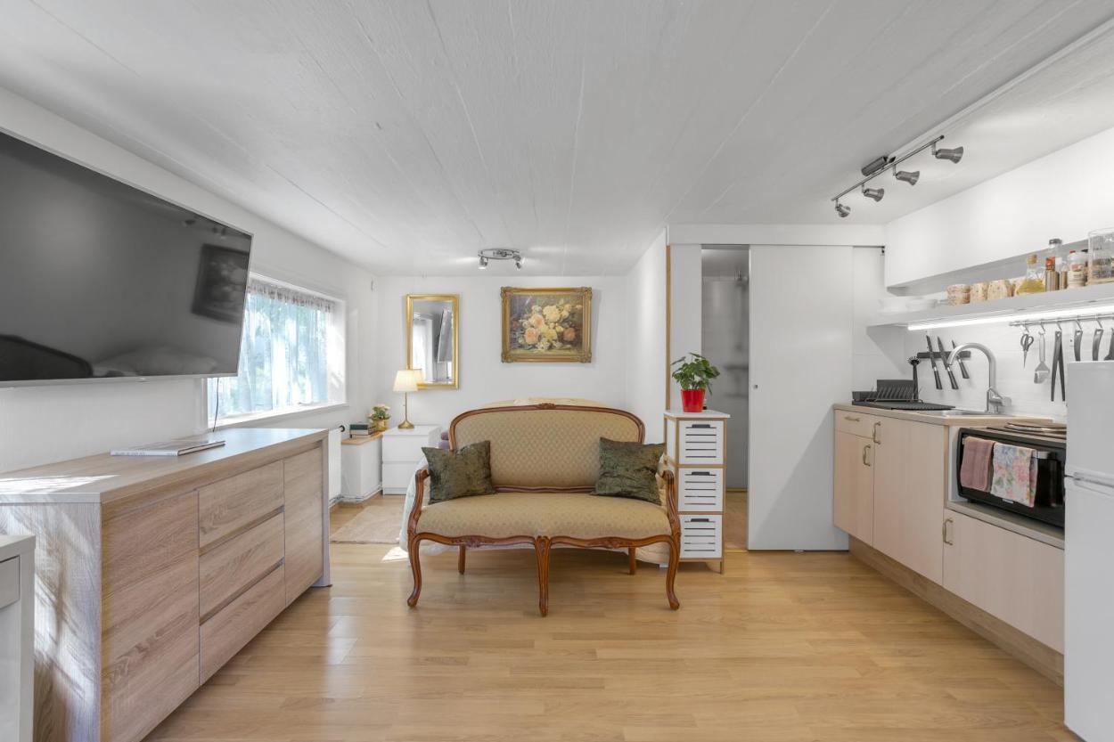 拉拉一室公寓（Lara Studio）位于劳加达鲁尔山谷，邻近雷克雅未克中央公园和植物园