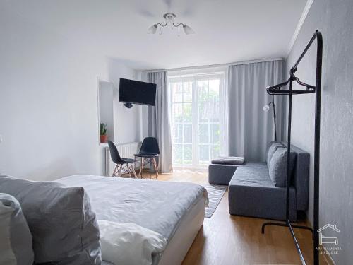 Apartamentai Biržuose, double bedroom and single bedroom Apartments