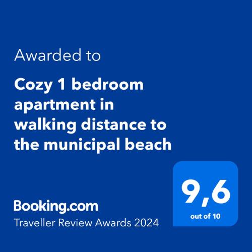 Cozy 1 bedroom apartment in walking distance to the municipal beach