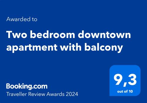 Appartement centre-ville deux chambres avec balcon