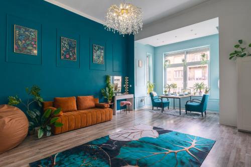 Art Deco Grand Apartment by City Park 78m2 Fireplace