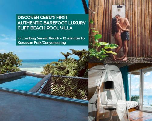 The Verge Cebu Beachfront King Bed Pool Villa - 12 Minutes to Kawasan Falls Canyoneering