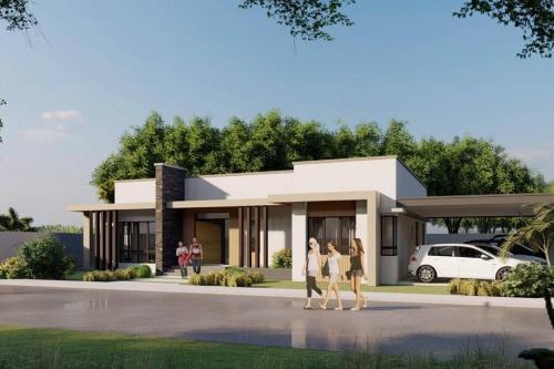 5BR House with Centralized AC, Backyard & Office