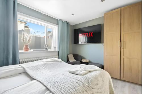 雷克雅未克中心，特大床，65英寸Netflix电视（Reykjavík Center, King bed, 65" TV with Netflix）