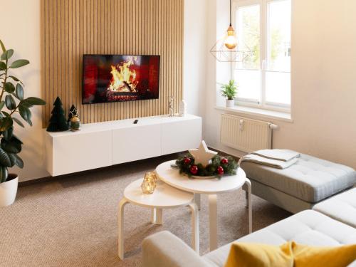 Schlosskönig - Modernes & zentrales Apartment mit Balkon und Arbeitsplatz