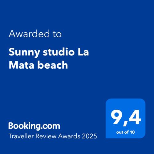 Sunny studio La Mata beach