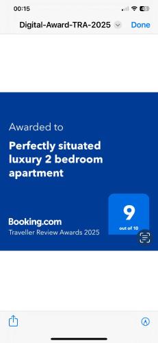 Perfectly situated luxury 2 bedroom apartment