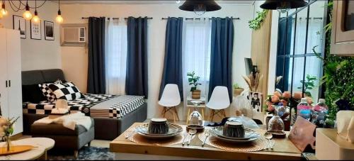 Amaia Steps Nuvali fully furnished unit with swimming pool view near Carmelray Pitland