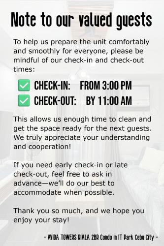 AVIDA TOWERS RIALA 2BR Condo in IT Park Cebu City