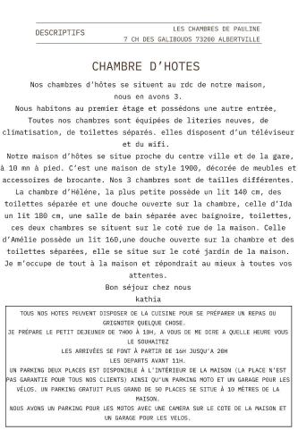 Les chambres de pauline