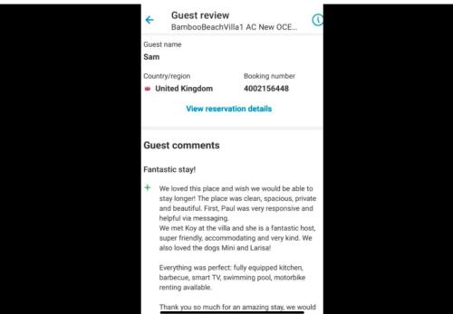 BambooBeachVilla2 AC NEW OCEANFRONT POOL sunsetview garden kitchen SATELLITE STARLINK WI-FI