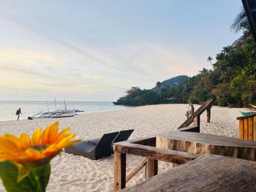 White Beach Front And Cottages